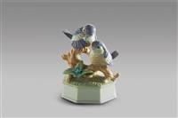 藏品(藍白麻雀雙姿/水仙(八邊型台、音))的圖片