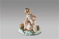 藏品(立姿女孩與鳥/付籃)的圖片