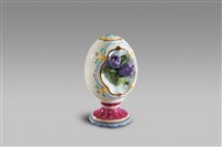 藏品(蛋形裝飾/紫藍鬱金香)的圖片