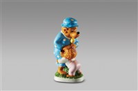 藏品(卡通熊系列：女抱母腿/持花)的圖片