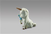 藏品(獨角獸系列：單腳舉獨角獸/藍天使付)的圖片