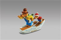 藏品(卡通熊系列：父子/滑雪)的圖片