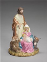 藏品(聖家族全家福/馬利亞、約瑟、耶穌、牛、驢子)的圖片