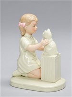 藏品(和貓談心的女孩)的圖片