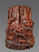 藏品(大型精雕楊柳及八駿馬木屏風)的圖片