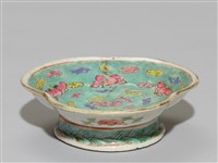 藏品(粉彩花口高足小盤)的圖片