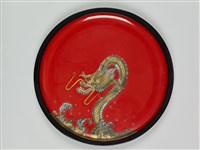 藏品(琉球漆器龍紋圓盤)的圖片