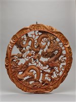 藏品(雙龍圓屏(雙龍戲珠))的圖片