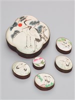 藏品(「松鶴長春」手繪首飾盒)的圖片