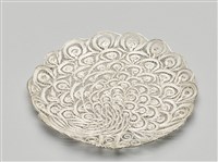 藏品(孔雀開屏銀絲盤)的圖片