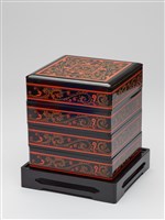 藏品(四層方漆盒)的圖片