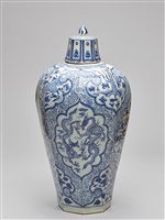 藏品(仿元青花龍鳳紋八稜梅瓶)的圖片