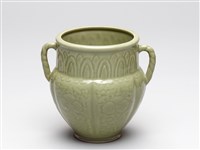 藏品(青瓷刻花瓜棱形雙繫罐)的圖片