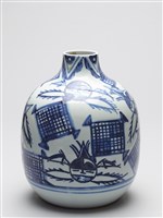 藏品(青花人面魚紋短頸瓶)的圖片