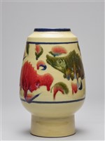 藏品(釉下多彩魚紋高足瓶)的圖片