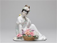 藏品(四季美人瓷塑-春)的圖片
