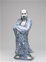 藏品(青花瓷塑羅漢像)的圖片