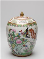 藏品(釉上彩描金花鳥紋冬瓜罐)的圖片