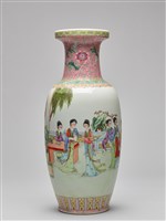 藏品(粉彩仕女圖瓶)的圖片