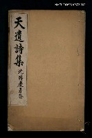 藏品(天遺詩集（壬子集—甲寅集）)的圖片
