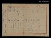 藏品(《望春風》構思筆記（年代表…）)的圖片