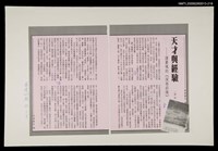 藏品(天才與經驗—讀蕭颯的《深巷斜陽》)的圖片