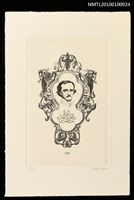 藏品(藏書票—Edgar Allan Poe in Baroque Ornament)的圖片
