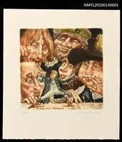 藏品(藏書票—大人国（ガリヴァーの剣劇が人気を博する）)的圖片