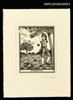 藏品(藏書票—大人国（侏儒に苛められる）)的圖片