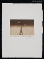 藏品(藏書票─The tower by Lake EMS（EMS湖旁的塔）)的圖片