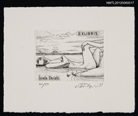 藏品(藏書票─Play at the beach（海灘遊憩）)的圖片