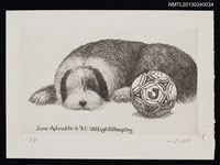 藏品(宮下登喜雄致江副章之介版畫明信片（1994-00-00）)的圖片