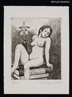 藏品(藏書票—裸婦與書)的圖片