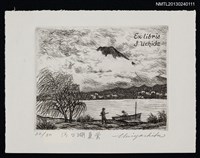 藏品(藏書票—富士山．21．河口湖夏雲)的圖片