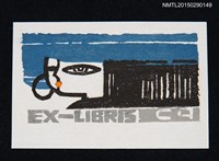 藏品(藏書票—抽象的臉孔)的圖片