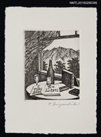 藏品(藏書票—窗邊閱讀)的圖片