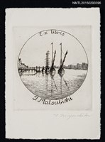 藏品(藏書票—河岸停泊)的圖片