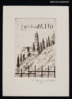 藏品(藏書票—モルコーテ，崖の上の寺院（スイス）)的圖片