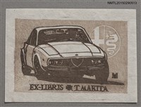 藏品(藏書票—白漆老爺車)的圖片