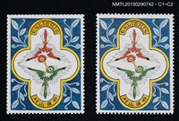 藏品(武井武雄の切手型書票—雙色鳥)的圖片