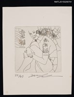 藏品(藏書票—環抱雙腳的人)的圖片