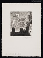 藏品(版畫—冒煙的火車頭)的圖片