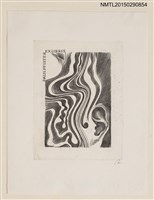 藏品(藏書票—抽象人物側臉)的圖片