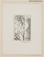 藏品(藏書票—門後的裸女)的圖片