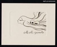 藏品(藏書票—長髮女與骷髏頭)的圖片