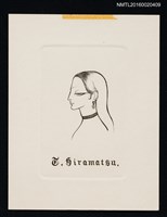 藏品(藏書票—配戴耳環頸飾的女人)的圖片