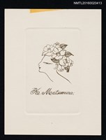 藏品(藏書票—頭戴花環的女人)的圖片