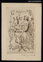 藏品(藏書票—彈奏樂器的女子 )的圖片