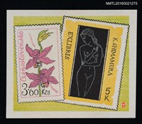 藏品(藏書票—裸婦と蘭花I)的圖片