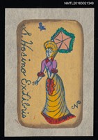 藏品(藏書票—洋服撐傘之女)的圖片